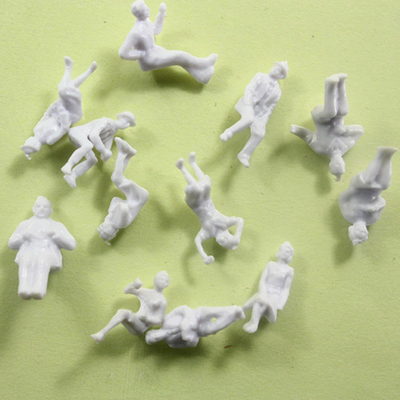 Porcellana gente architettonica del modello di scala di 1:87 2.0cm, figure di seduta bianche per la disposizione NOIOSA fornitore