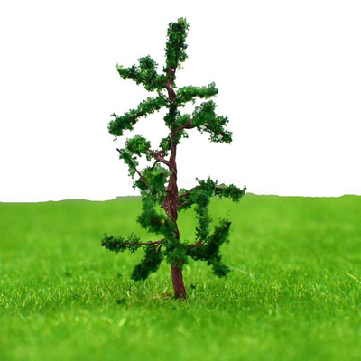 Porcellana Pino verde dell'albero del metallo del viale degli alberi di modello miniatura della disposizione della strada ferrata 3.8CM N3813 fornitore