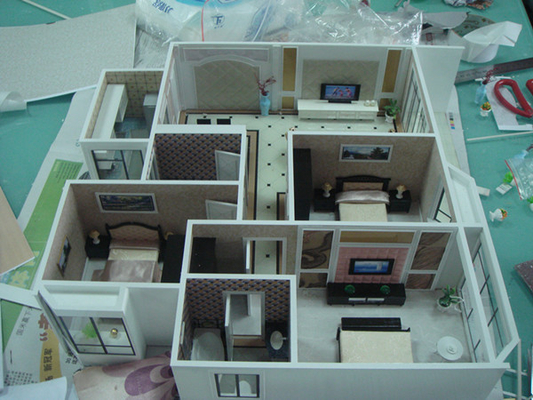 Porcellana Modelli architettonici miniatura delicati per la stanza di bambini interna di costruzione della Camera fornitore