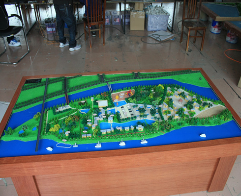 Porcellana Modelli architettonici miniatura piacevoli per la disposizione di pianificazione della terra della Tabella della sabbia fornitore