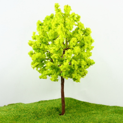 Porcellana Modello in miniatura alberi giallo verde Avenue piantare filo dell'albero 16 cm fornitore
