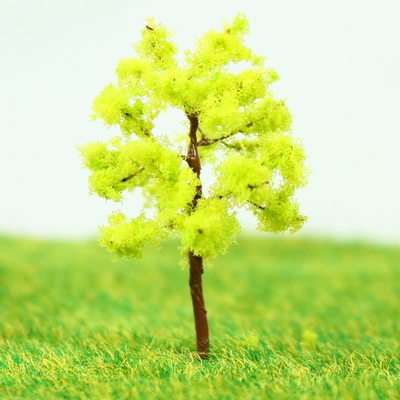 Porcellana Railroading in miniatura alberi modello filo giallo verde Avenue albero 4 cm fornitore