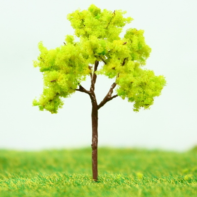 Porcellana Miniatura modello alberi giallo verde Avenue piantare filo Palm Tree 4,5 cm fornitore