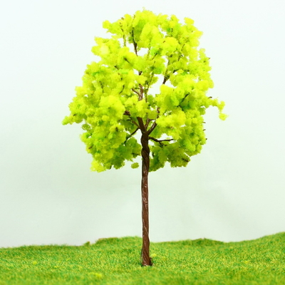 Porcellana Architettonico in miniatura modello alberi albero filo di metallo giallo verde 11 cm fornitore