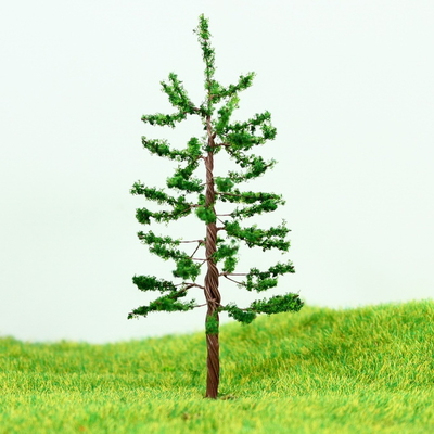 Porcellana Ferrovia Track Layout in miniatura modello alberi verde Avenue metallo albero di pino, 8cm fornitore