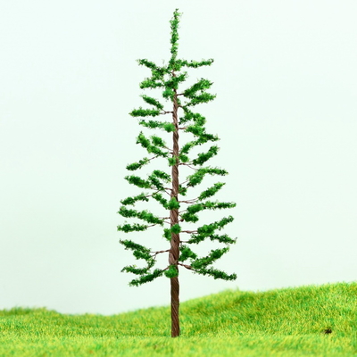 Porcellana HO Train Layout in miniatura modello alberi verde via filo albero di pino 11 cm fornitore