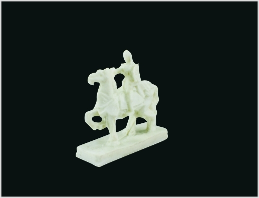 Porcellana MD06 Giada bianca scultura 3D scala modello Cavalier 3 * 3,2 cm fornitore