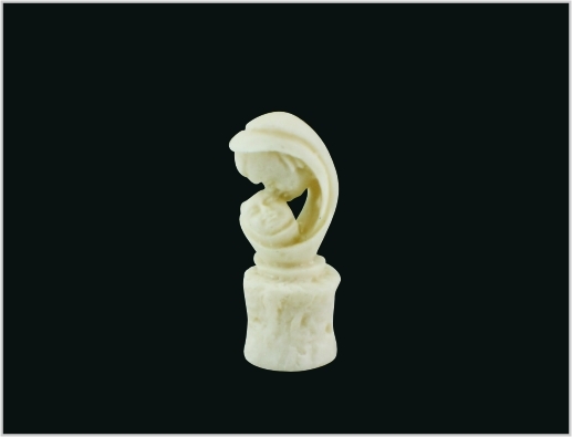 Porcellana Giada bianca scultura Desktop 3D scala modello di madre e figlio 1.5 * 4 cm MD11 fornitore