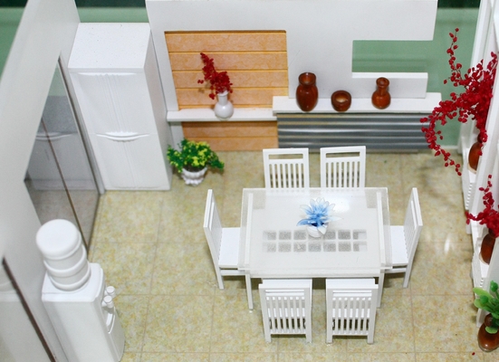 Porcellana Miniatura architettonica 3D modelli Home Interior sala da pranzo fornitore