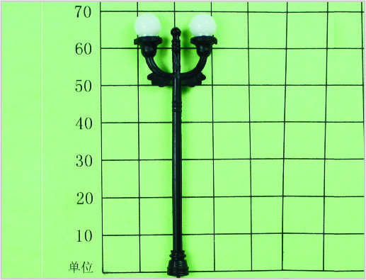 Porcellana Post Street a due teste in plastica modello Lampada 6V personalizzato per Railroad layout 7 cm fornitore