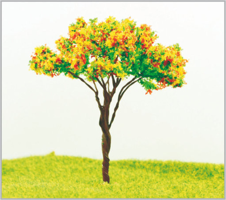 Porcellana alberi di modello miniatura del ferro giallo architettonico di 9cm in fatto a mano fornitore