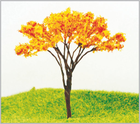 Porcellana alberi di modello miniatura del modello su ordinazione fatto a mano della disposizione di 9cm per la disposizione di modello del treno fornitore