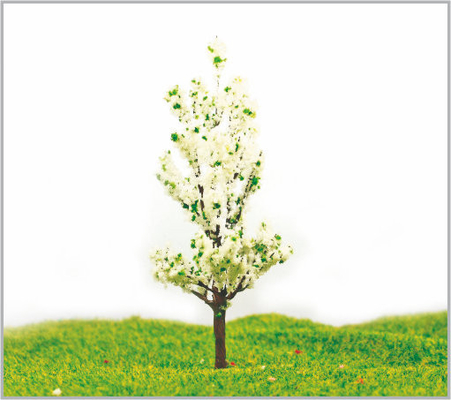 Porcellana alberi di modello miniatura bianchi su ordinazione di 9cm per la disposizione di pianificazione della città fornitore