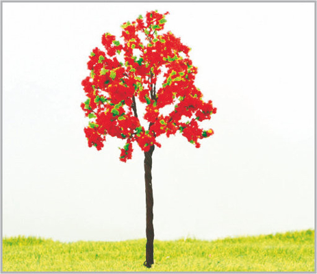 Porcellana 9cm, alberi di modello miniatura su ordinazione rossi di 11cm per la disposizione di pianificazione della città fornitore
