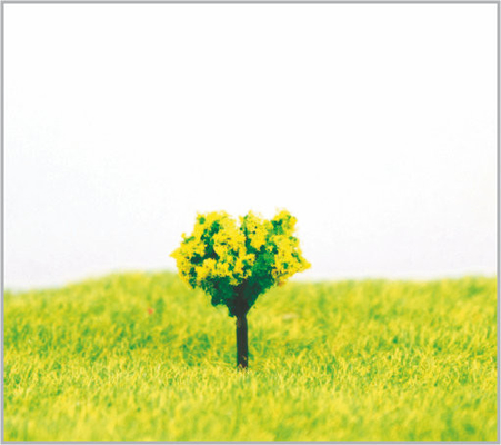 Porcellana alberi di modello miniatura di plastica gialli architettonici di 1.8cm in fatto a mano fornitore
