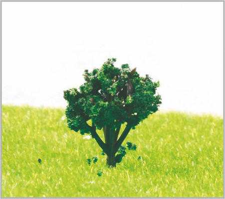 Porcellana alberi di modello miniatura fatti a mano di plastica giallo-cupo di 1.8cm per la disposizione di pianificazione della città fornitore