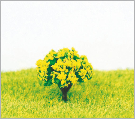 Porcellana alberi di modello miniatura architettonici giallo-cupo su ordinazione di 2.5cm con plastica fornitore