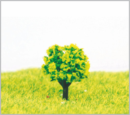 Porcellana alberi di modello miniatura di plastica architettonici giallo-chiaro su ordinazione di 2.5cm fornitore