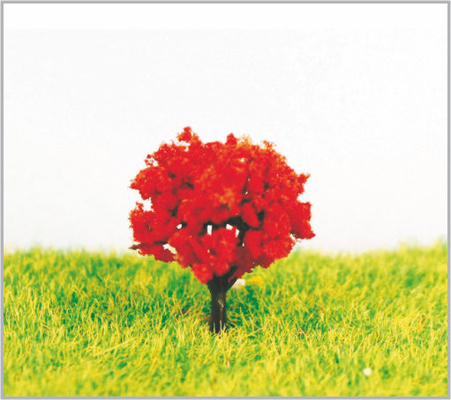 Porcellana alberi di modello miniatura rossi di plastica architettonici di 2.5cm fornitore