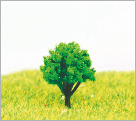 Porcellana alberi di modello miniatura verdi su ordinazione NOIOSI di 2.5cm con plastica fornitore