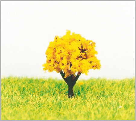 Porcellana Alberi di modello miniatura fatti a mano della plastica 2.5cm con giallo fornitore