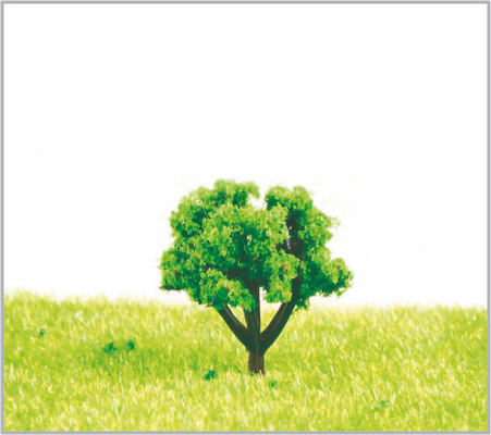 Porcellana Alberi di modello miniatura architettonici verdi 2.5cm fatti a mano con plastica fornitore