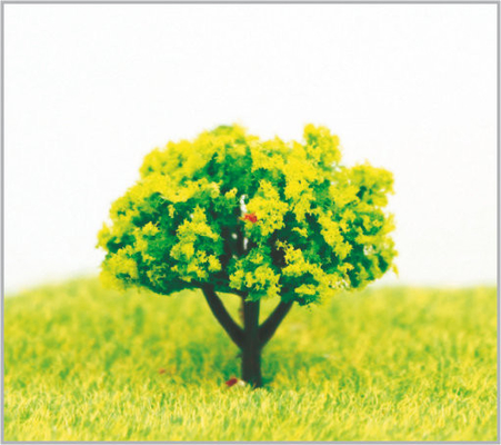 Porcellana alberi di modello miniatura verdi di plastica architettonici di 3.5.5cm con giallo-chiaro fornitore