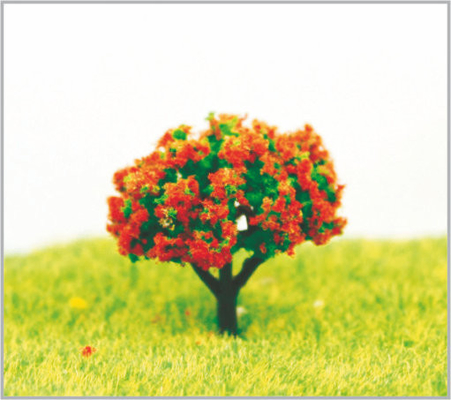 Porcellana Alberi di modello miniatura rossi NOIOSI di abitudine 3.5cm con plastica fornitore