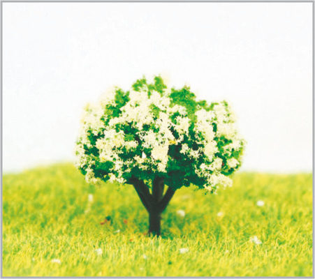 Porcellana alberi di modello miniatura di plastica bianchi fatti a mano di 3.5cm fornitore