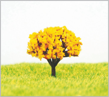 Porcellana alberi di modello miniatura di plastica architettonici gialli su ordinazione di 3.5cm fornitore