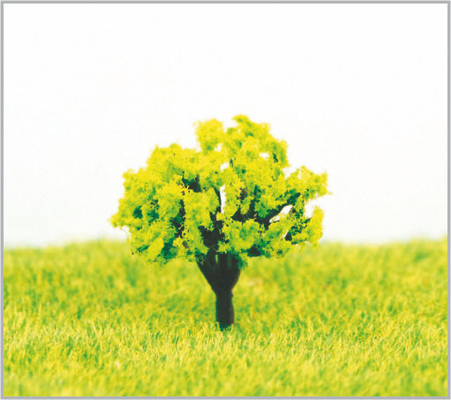 Porcellana Alberi di modello miniatura di plastica gialli fatti a mano di verde 3.5cm fornitore