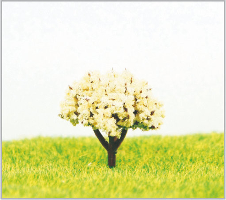 Porcellana alberi di modello miniatura bianchi su ordinazione NOIOSI fatti a mano di 3.5cm con plastica fornitore