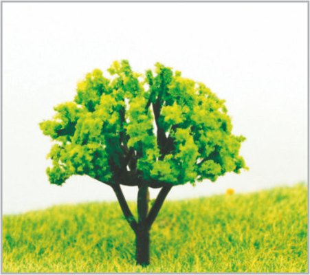 Porcellana Alberi di modello miniatura di plastica giallo-chiaro 4.5cm architettonici in fatto a mano fornitore