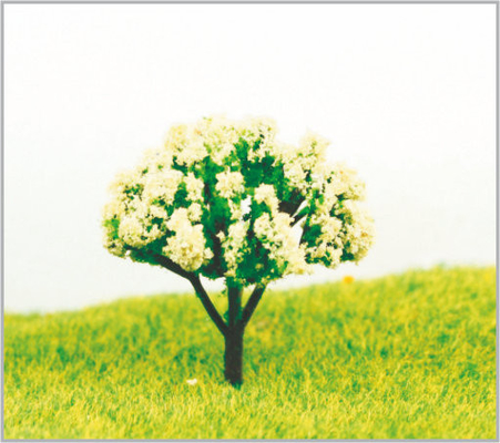 Porcellana alberi di modello miniatura bianchi di plastica architettonici di 4.5cm fornitore