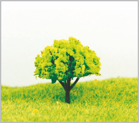 Porcellana alberi di modello miniatura di plastica architettonici di verde giallo di 4.5cm in fatto a mano fornitore