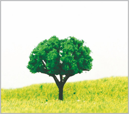 Porcellana Albero su ordinazione fatto a mano del modello della miniatura di verde 4.5cm fornitore