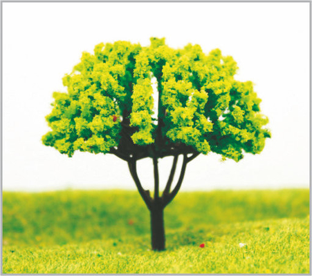 Porcellana alberi di modello miniatura giallo-chiaro di plastica su ordinazione di 8.5cm in fatto a mano fornitore