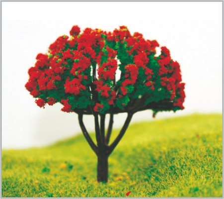 Porcellana alberi di modello miniatura di plastica architettonici rossi su ordinazione di 8cm fornitore