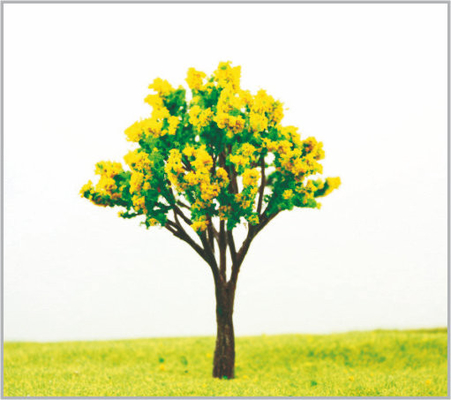 Porcellana alberi di modello miniatura giallo-cupo architettonici di plastica NOIOSI di 12cm in fatto a mano fornitore