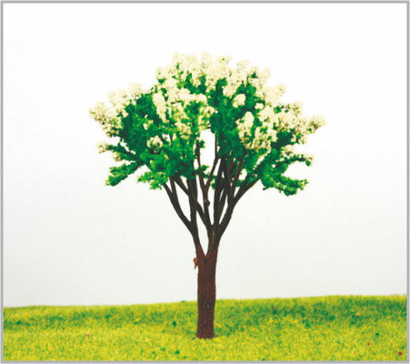 Porcellana alberi di modello miniatura bianchi su ordinazione fatti a mano di 12cm per la disposizione del treno fornitore