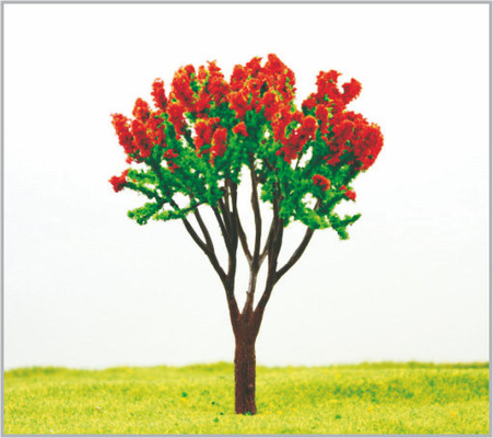 Porcellana alberi di modello miniatura di plastica rossi architettonici su ordinazione di 13cm in fatto a mano fornitore