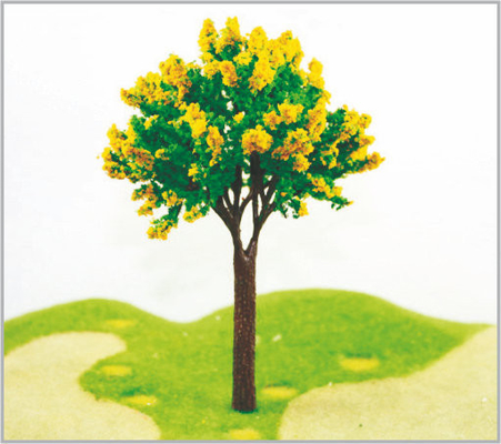 Porcellana alberi di modello miniatura architettonici di plastica giallo-cupo NOIOSI di 16cm in fatto a mano fornitore