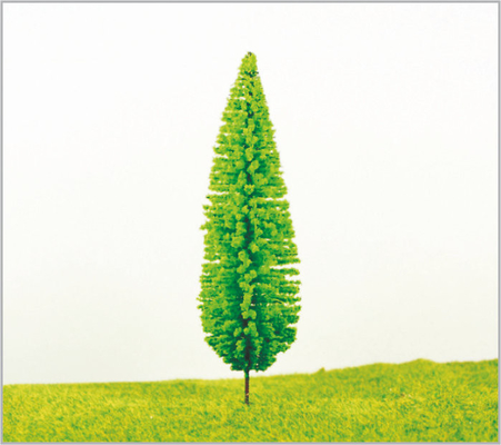 Porcellana Pini di modello miniatura di Natale del viale degli alberi delle disposizioni di pista del treno SA110 9cm/11cm/8cm/6cm fornitore