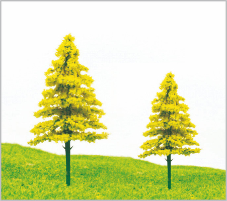 Porcellana Gli alberi di modello miniatura architettonici S53B/di S53A ingialliscono i pini di Natale 11cm/9cm fornitore
