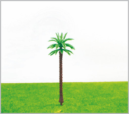 Porcellana M005 OEM HO Train Layout in miniatura modello alberi giallo verde Avenue cocco albero 6,5 cm fornitore