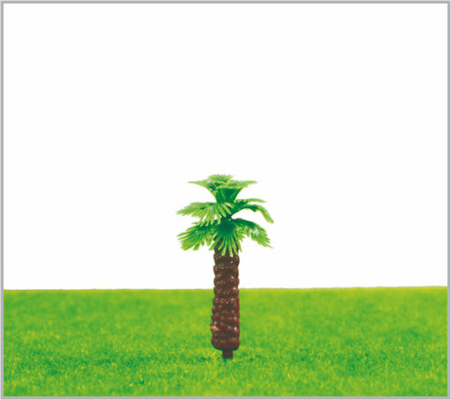 Porcellana M013 OEM HO Train Layout in miniatura modello alberi giallo verde Avenue palme albero 4 cm fornitore