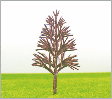 Porcellana B11040 OEM in miniatura modello alberi piramide di plastica verde giallo tronco 11 cm fornitore