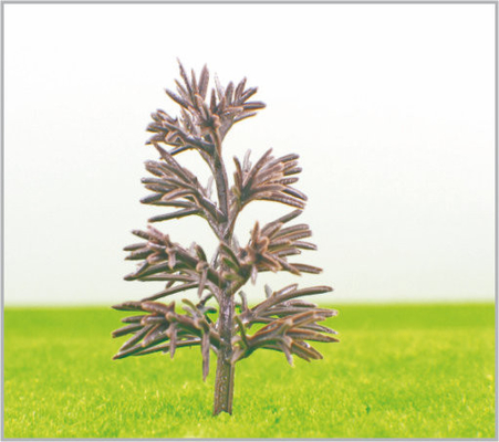Porcellana B9536 OEM in miniatura modello alberi piramide di plastica verde giallo tronco 9.5 cm fornitore