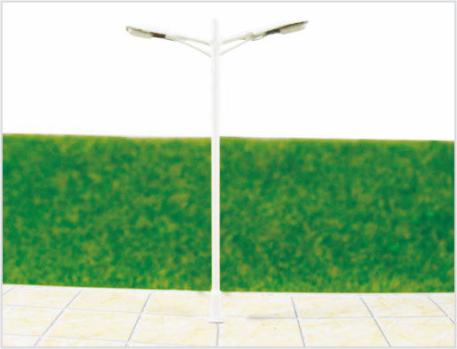 Porcellana T33 6V Street luminoso a due teste in plastica modello lampione per Train Track Layout 7,5 cm fornitore