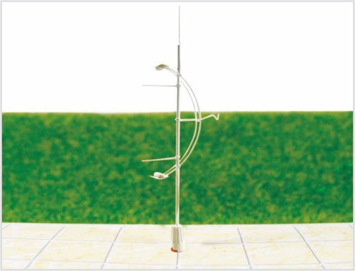 Porcellana T36 HO 6V Street luminosa 3D Model lampione per una luce di qualità luminosa Train Layout 14 cm fornitore